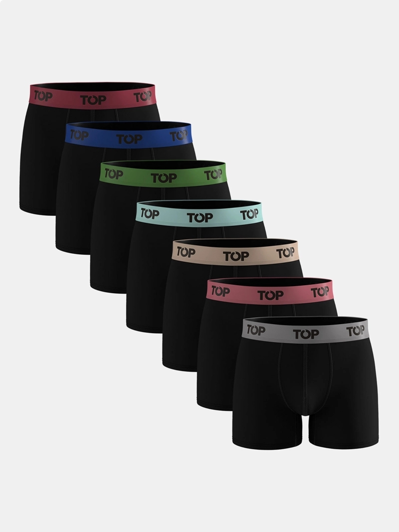 BOXER MEDIO HOMBRE TOP PACK X7 ALGODÓN