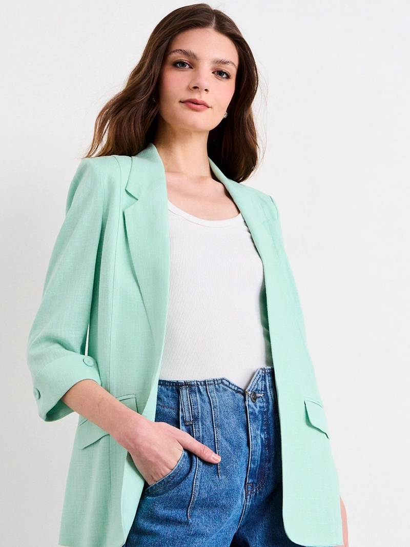 BLAZER MUJER IO LIVIANO ROLL UP