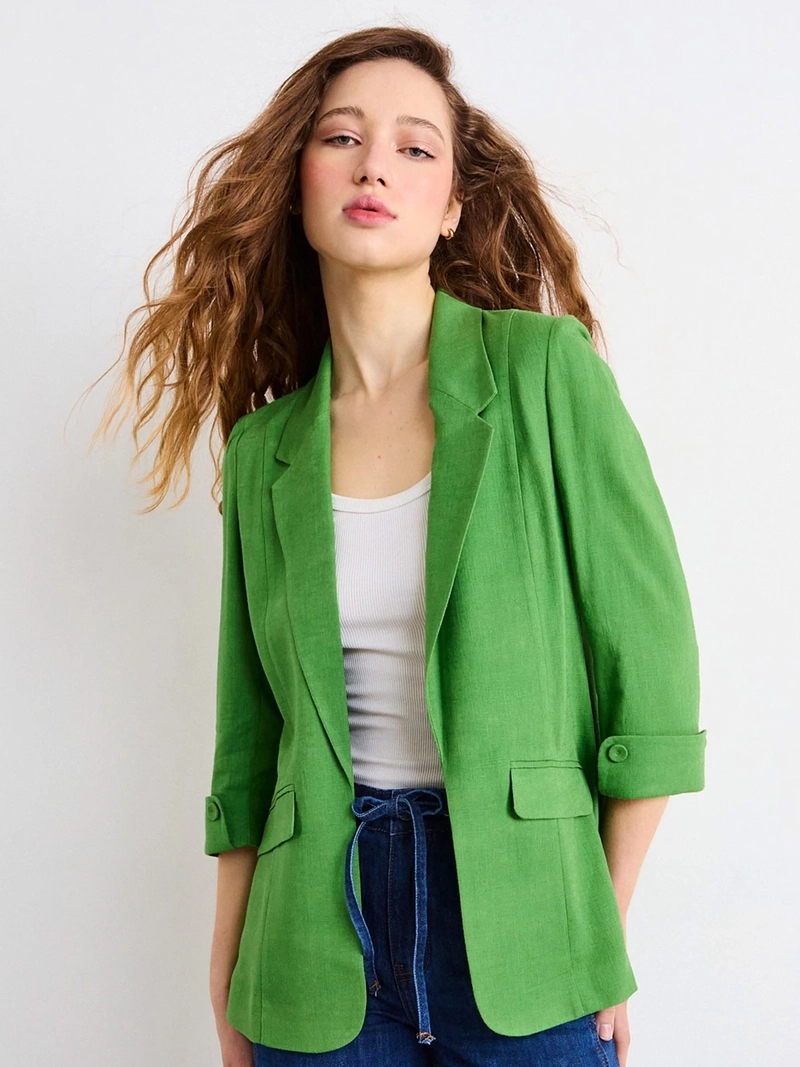BLAZER MUJER IO LIVIANO ROLL UP