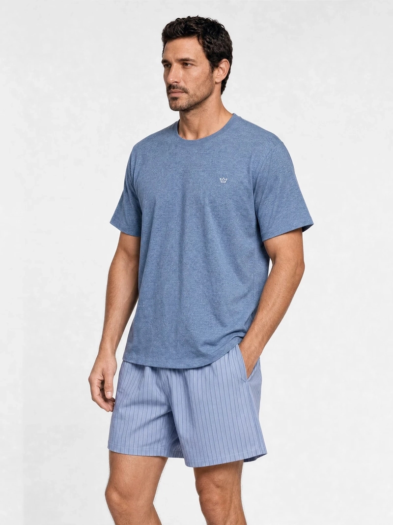PIJAMA HOMBRE PALMERS ALGODÓN CUELLO REDONDO