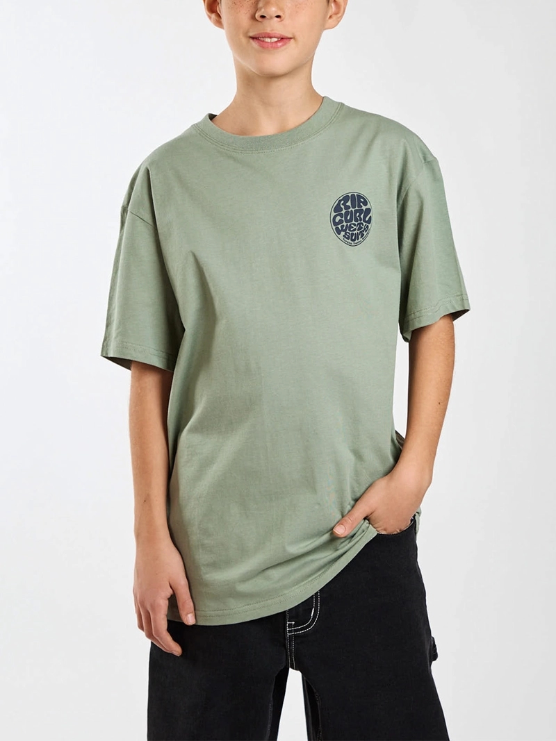 POLERA NIÑO RIP CURL MANGA CORTA ALGODÓN