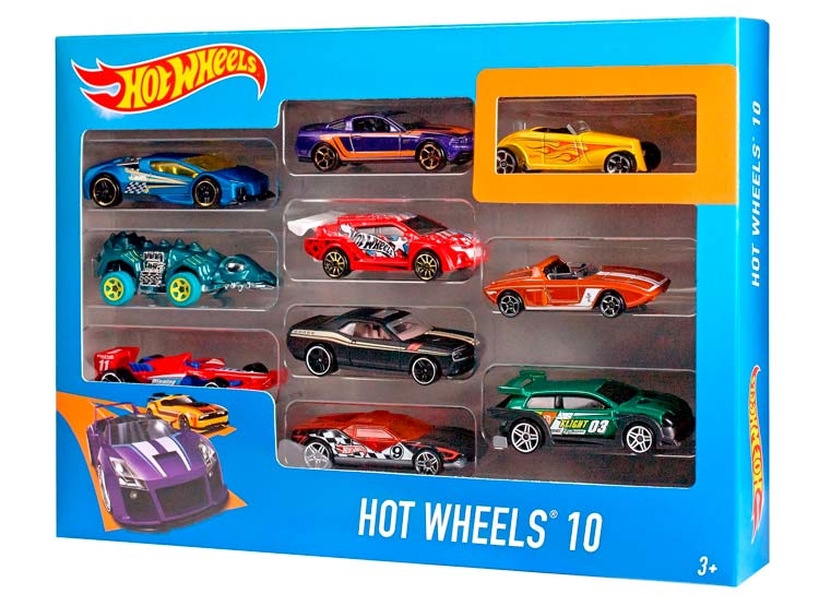 PACK 10 AUTITOS HOT WEELS