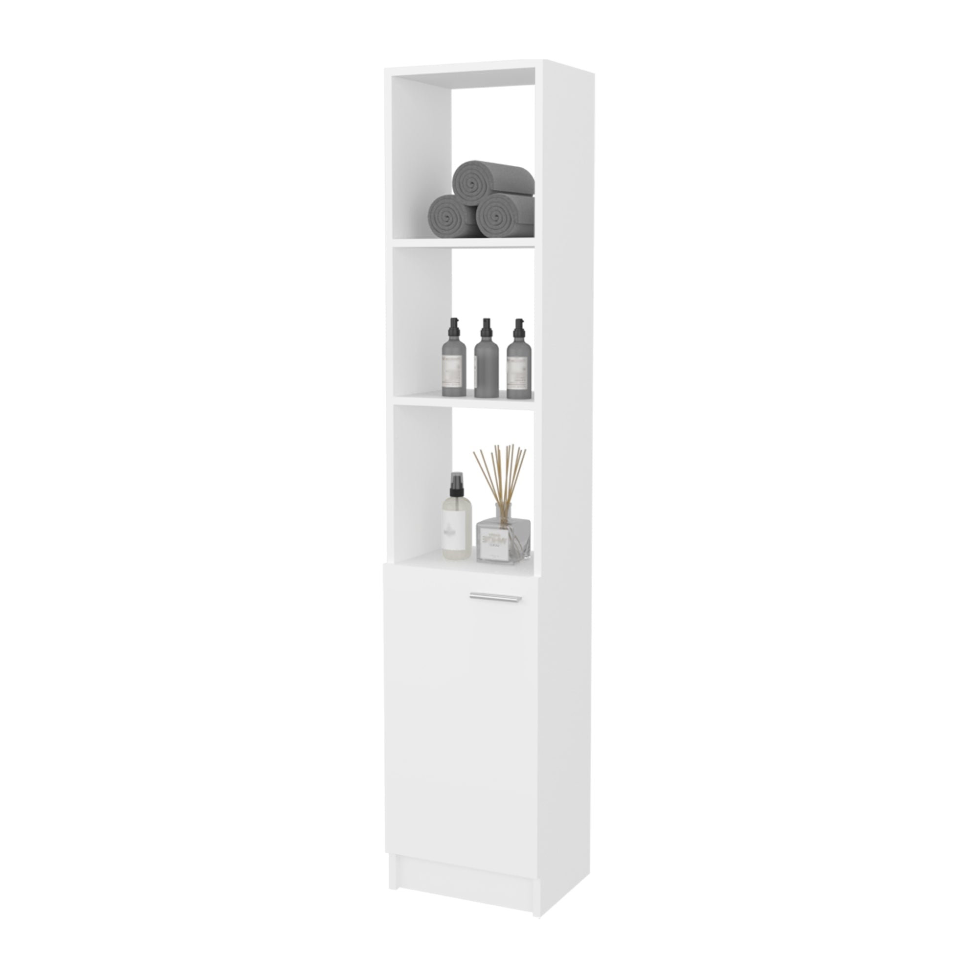 ESTANTE ORGANIZADOR DE BAÑO 1 PUERTA BATH 3 REPISAS BLANCO