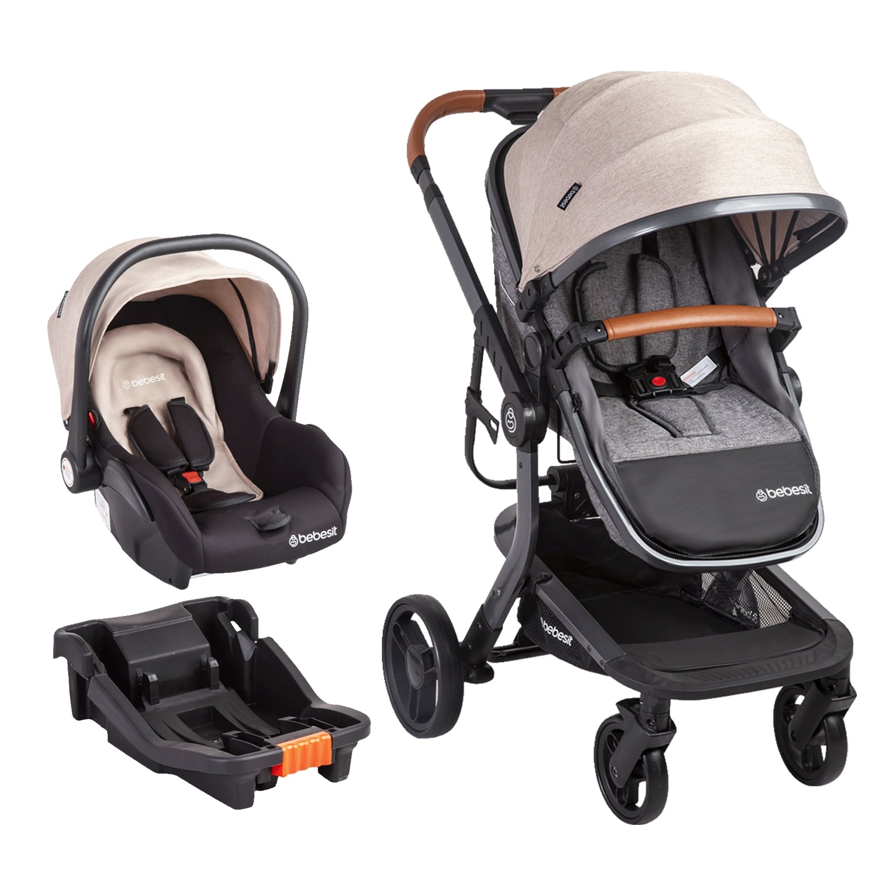 COCHE CUNA TRAVEL SYSTEM TAURUS BEIGE
