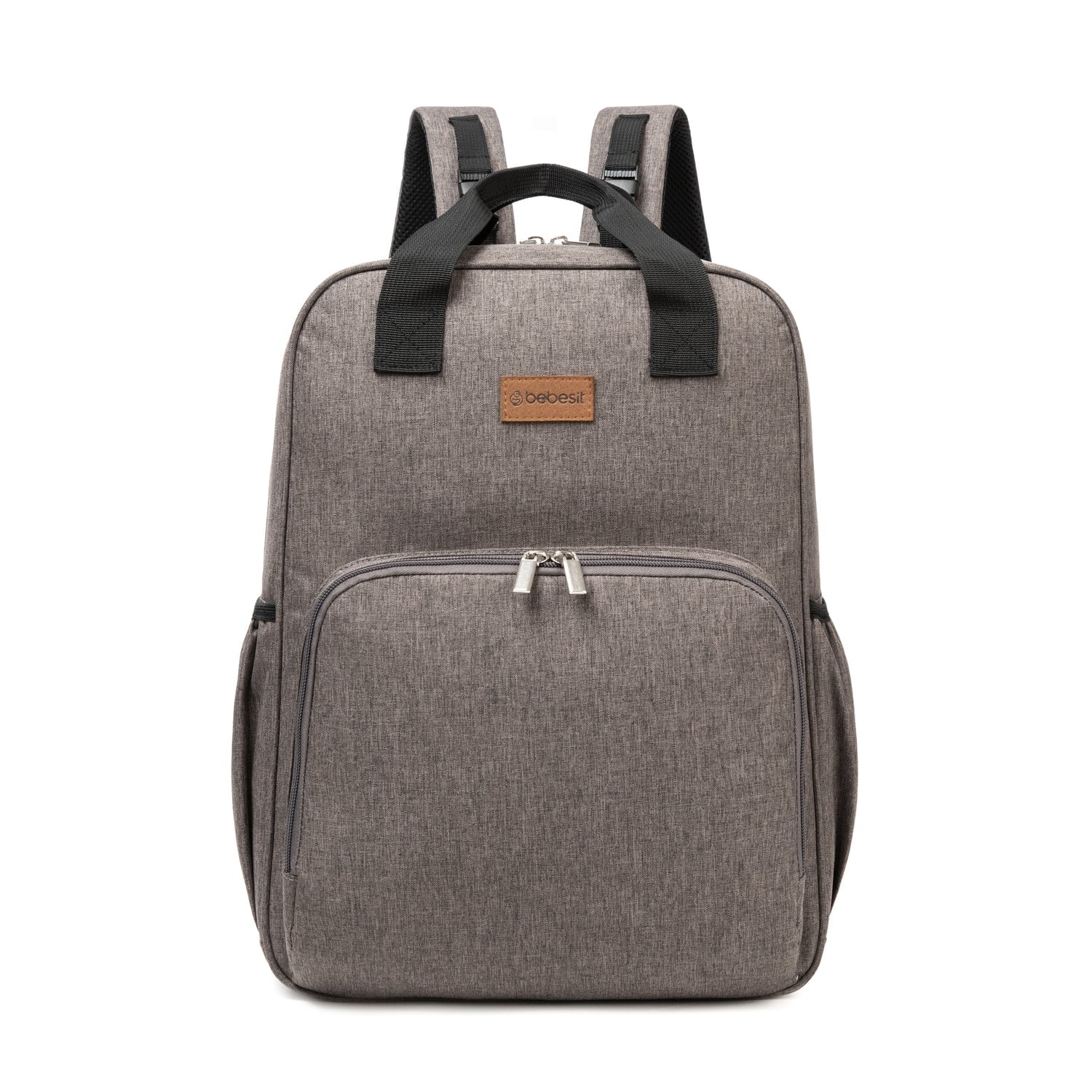 MOCHILA MATERNAL 3EN1 PAÑALERA CUNA Y MUDADOR GRIS BEBESIT