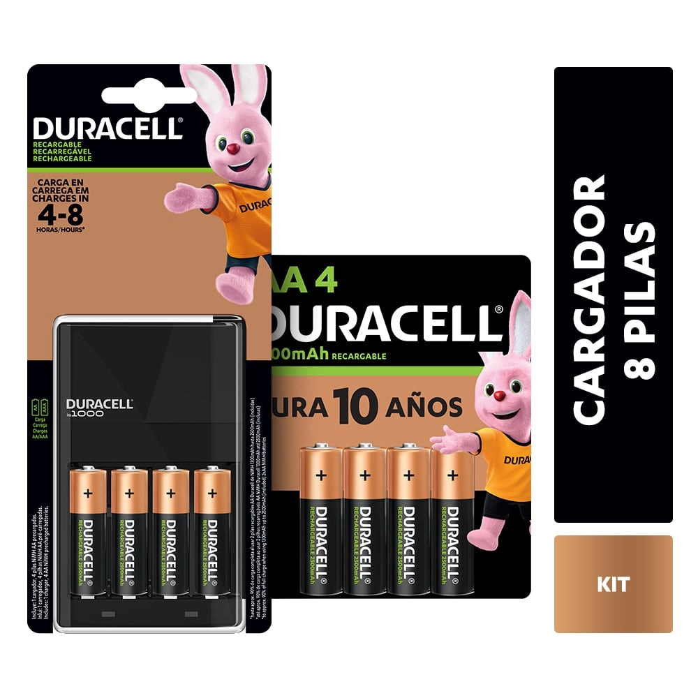 SET CARGADOR DURACELL +8 PILAS AA RECARGABLES/SUPERSTORE