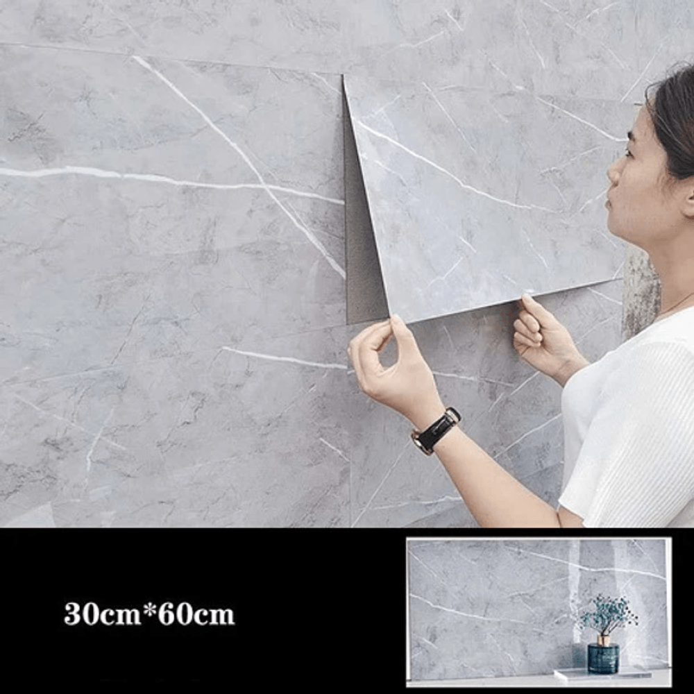 PACK 50 LAMINAS AUTOADHESIVAS PARED MARMOL PVC IMPERMEABLE