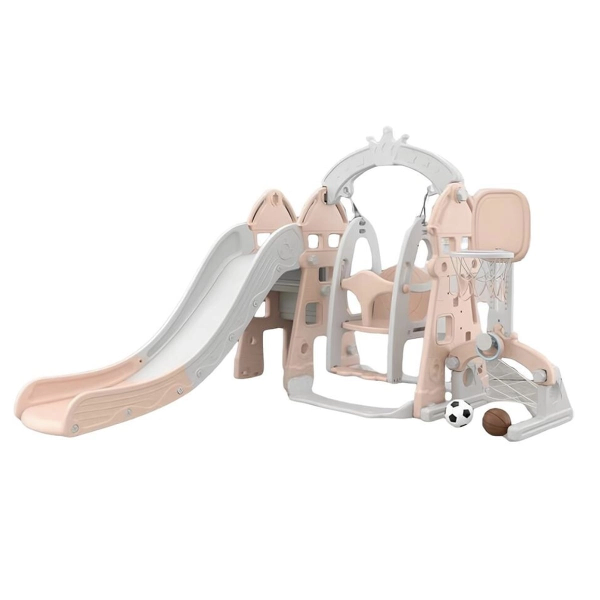 RESBALIN COLUMPIO 5 EN 1 CON ACCESORIOS ROSADO LUBABYCAS