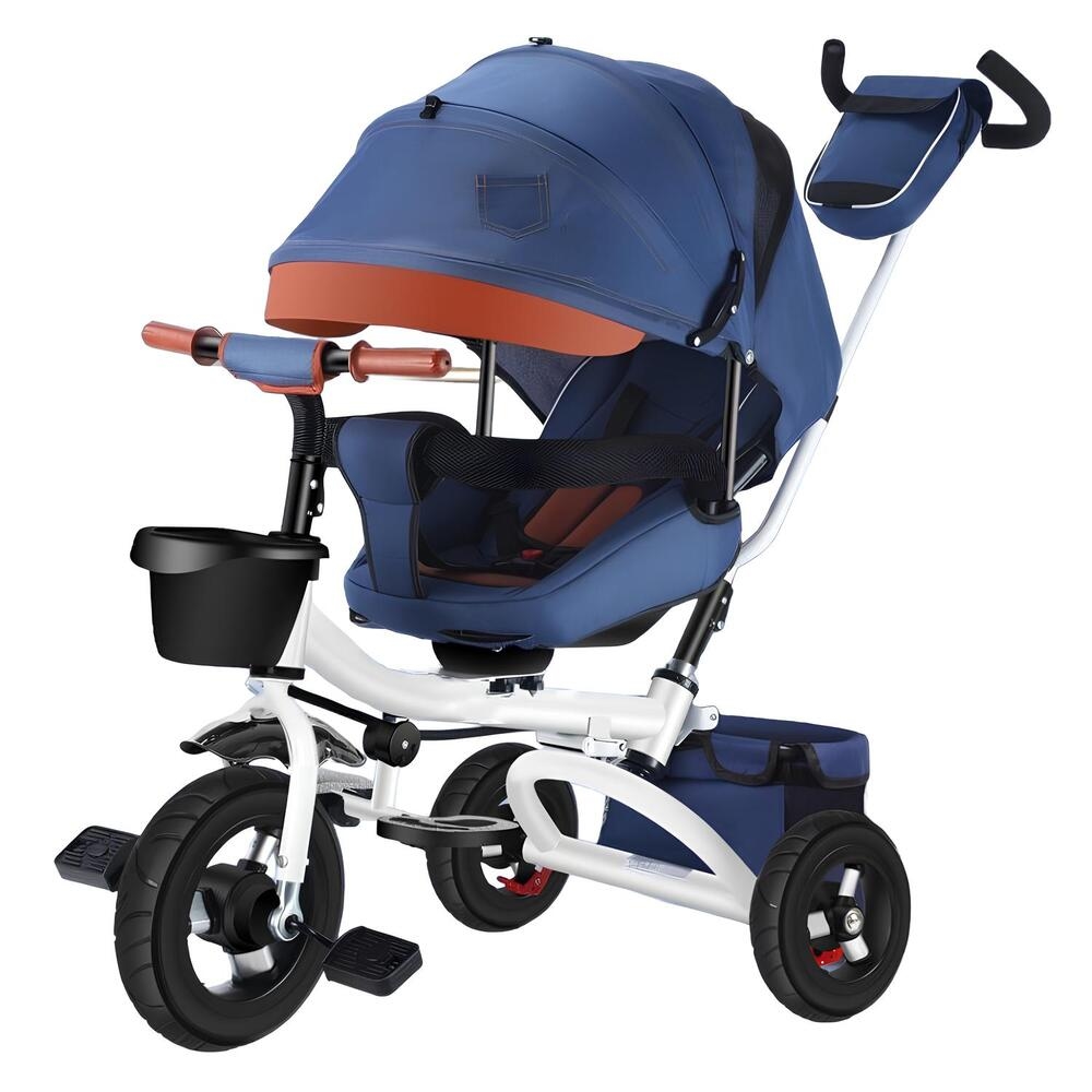 TRICICLO REVERSIBLE Y PLEGABLE CON ACCESORIOS AZUL LUBABYCAS