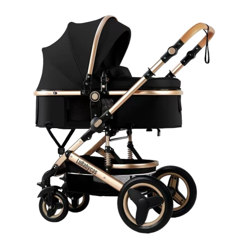 COCHE CUNA MOISE S CON ACCESORIOS LUBABYCAS NEGRO
