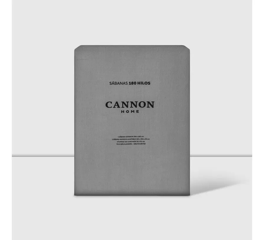 SABANA CANNON KING 180 HILOS ACERO