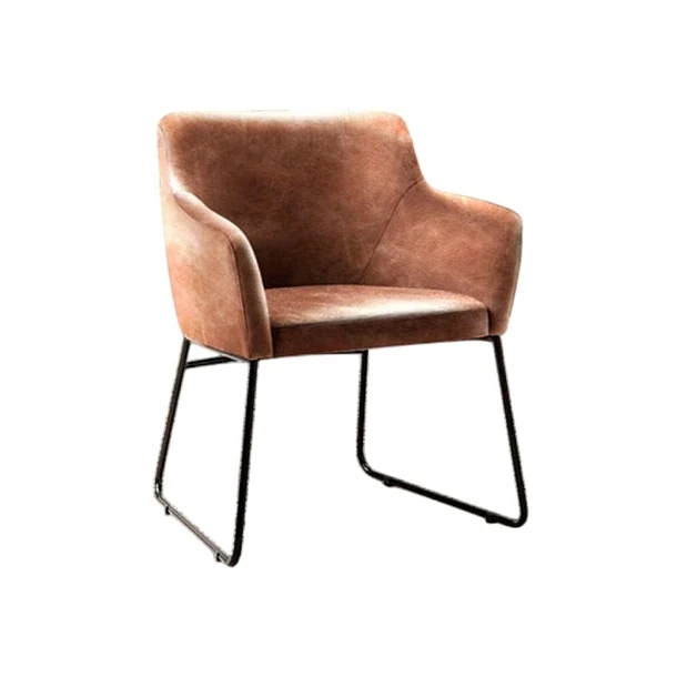 POLTRONA O SITIAL LEAH ASIENTO CUERO SINTETICO CON BASE INNOVADORA EN COLOR NEGRO