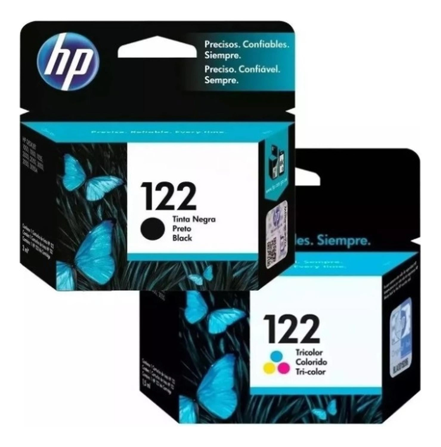 PACK HP NEGRO CARTUCHOS 122 ORIGINAL / TRICOLOR