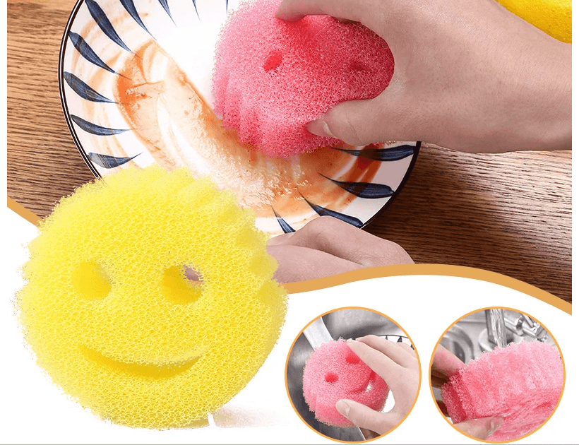 ESPONJA MÁGICA CARITA FELIZ RAÍZ LUFA MULTIUSO COCINA BAÑOS