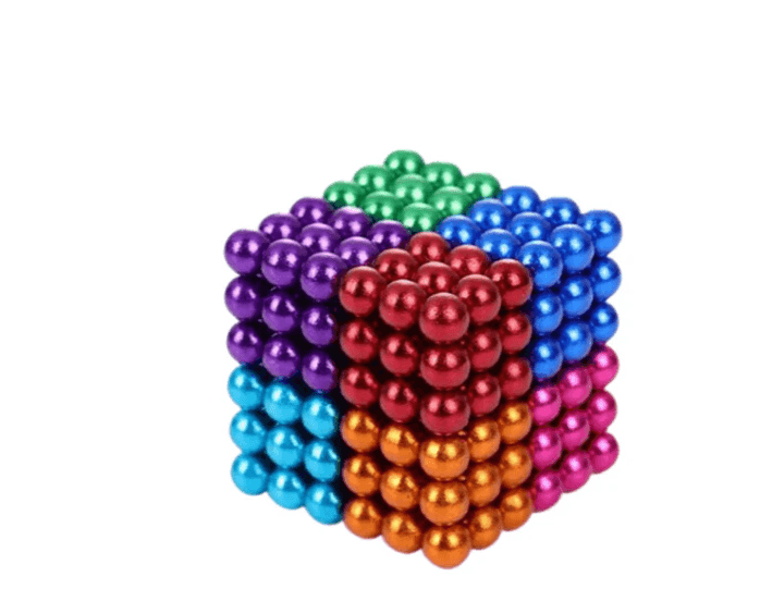 CUBO MAGNÉTICO 216 BOLITAS 5MM MUTICOLOR