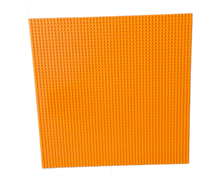 PLACA BASE COMPATIBLE CON LEGO 40 CM 50X50 PUNTOS NARANJA