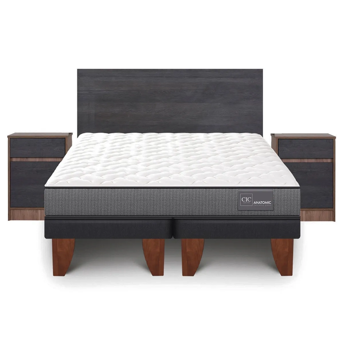 JUEGO DE DORMITORIO CIC CAMA EUROPEA ANATOMIC BD 2 PLAZAS + SET ESPRESSO